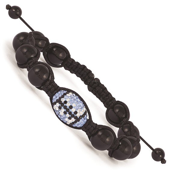Crystal Football Macrame Bracelet