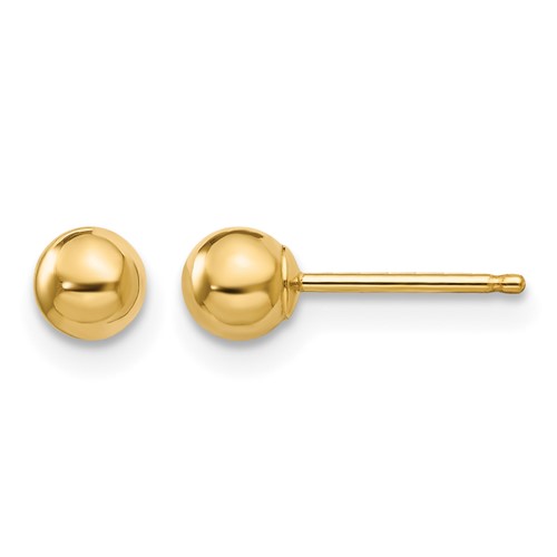 14K Yellow Gold Madi K Polished 4mm Ball Post Earrings