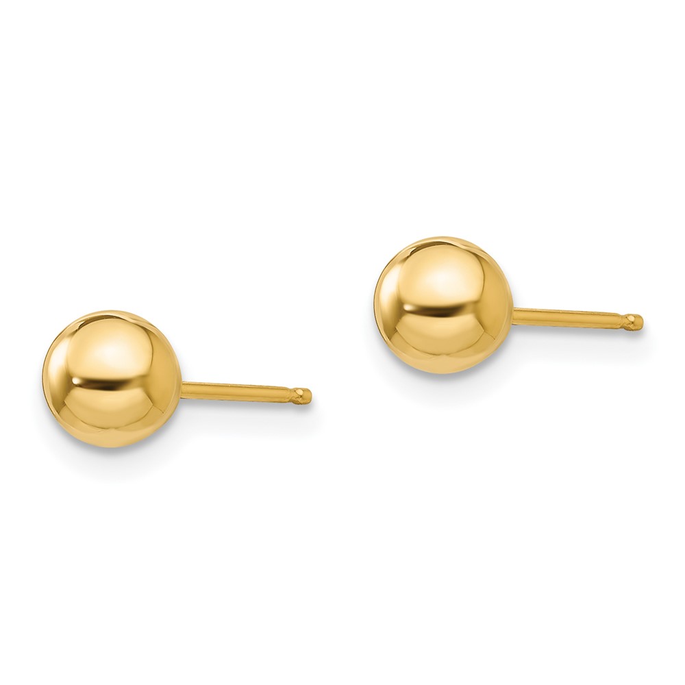14k Madi K Polished 5mm Ball Post Earrings (SE102)