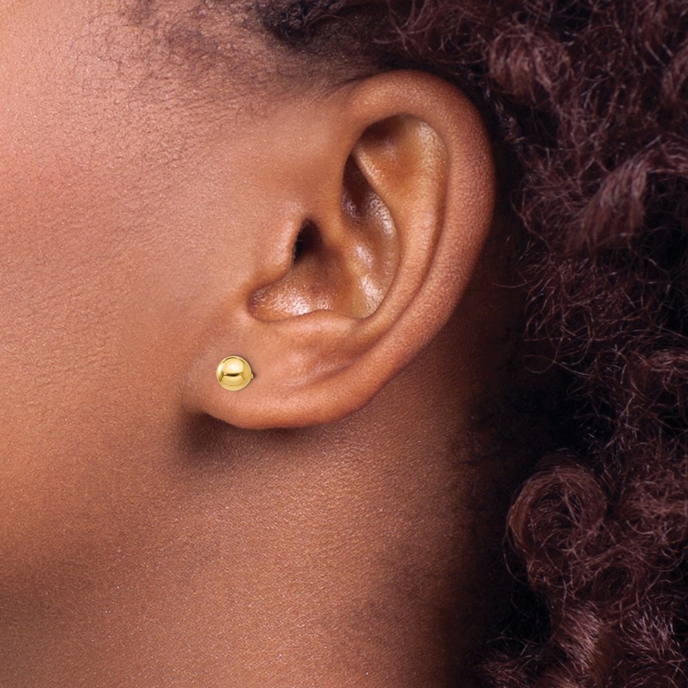 14k Madi K Polished 5mm Ball Post Earrings (SE102)