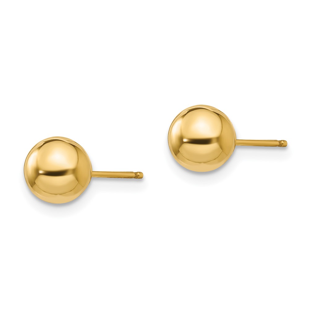 14k Madi K Polished 6mm Ball Post Earrings (SE103)
