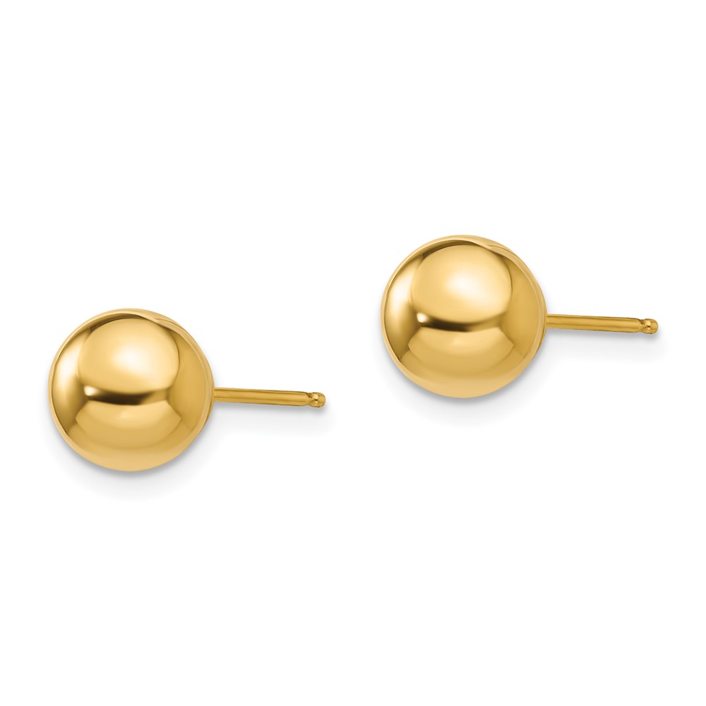 14k Madi K Polished 7mm Ball Post Earrings (SE104)