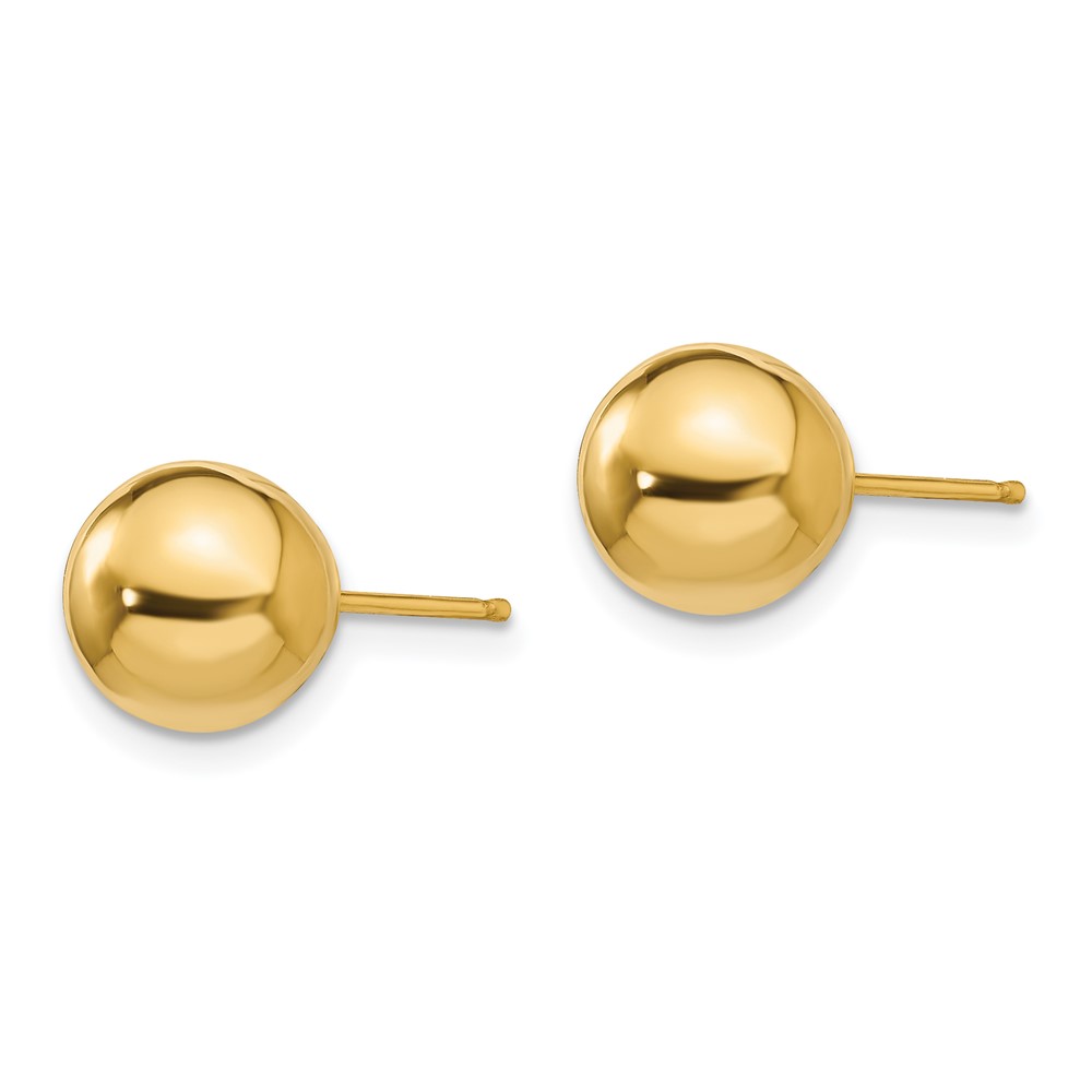 14k Madi K Polished 8mm Ball Post Earrings (SE105)