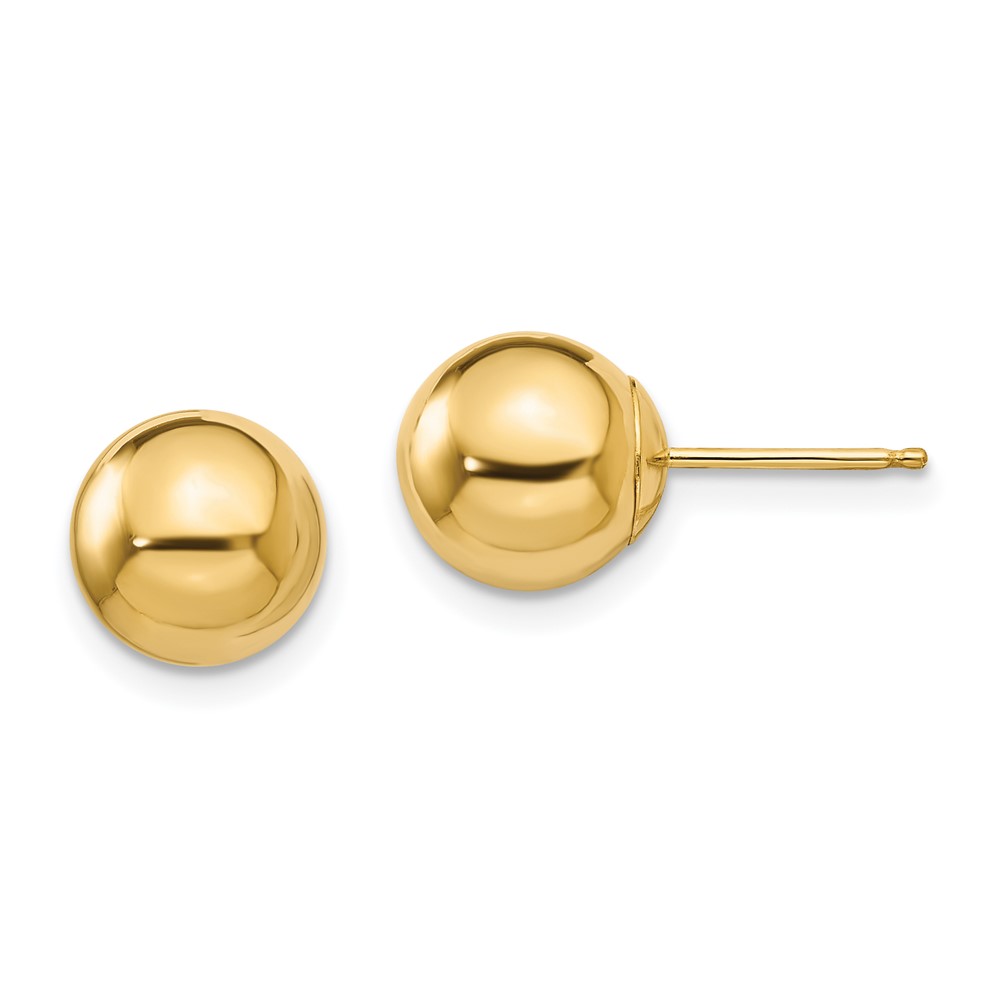14k Madi K Polished 8mm Ball Post Earrings (SE105)