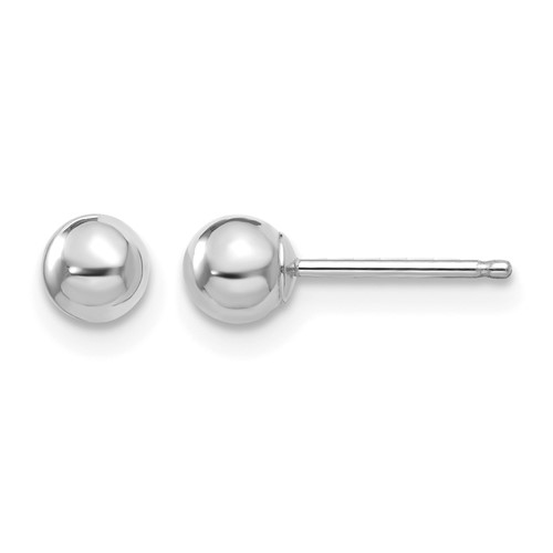 14K White Gold Madi K Polished 4mm Ball Post Earrings