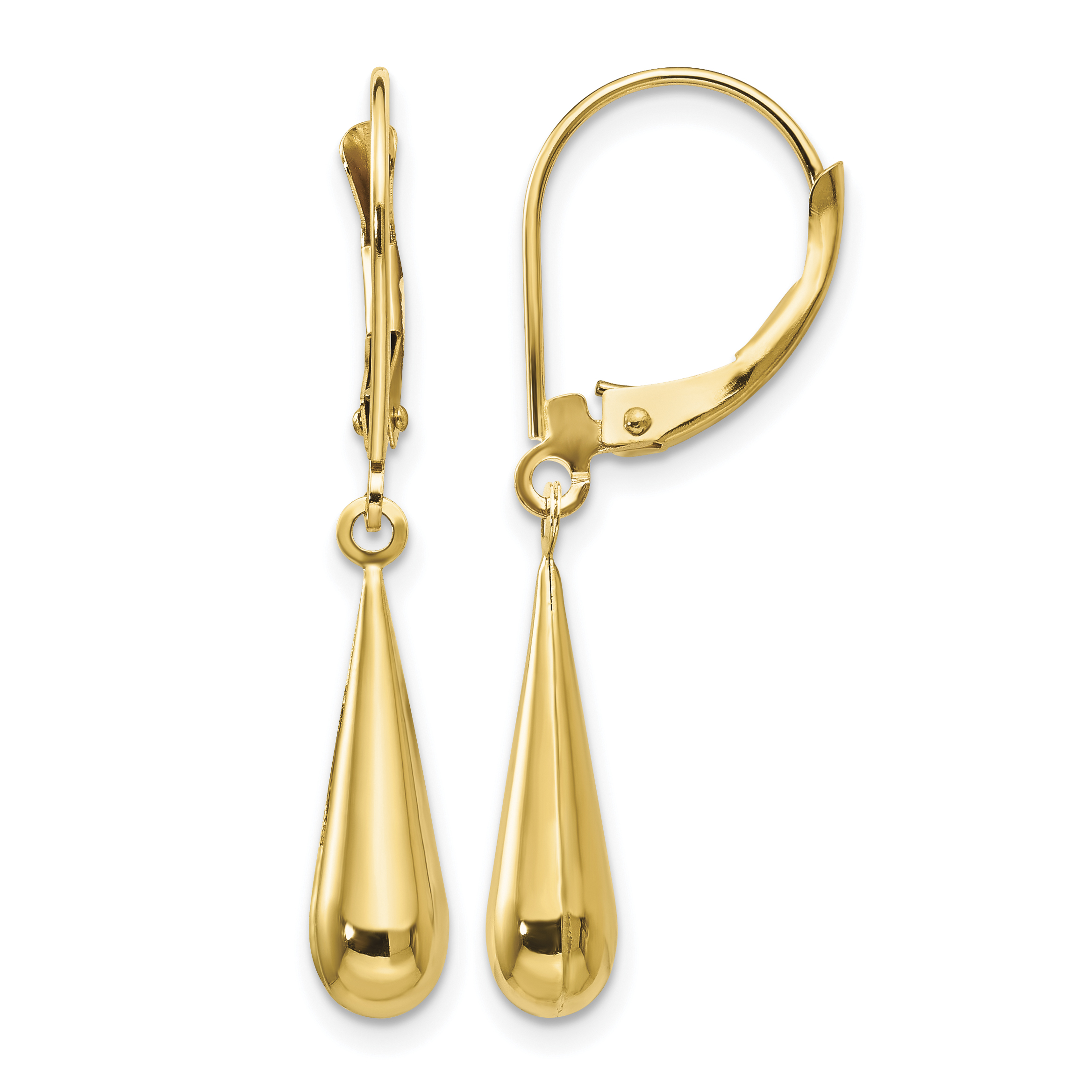 14k Madi K Teardrop Dangle Leverback Earrings (SE1102)