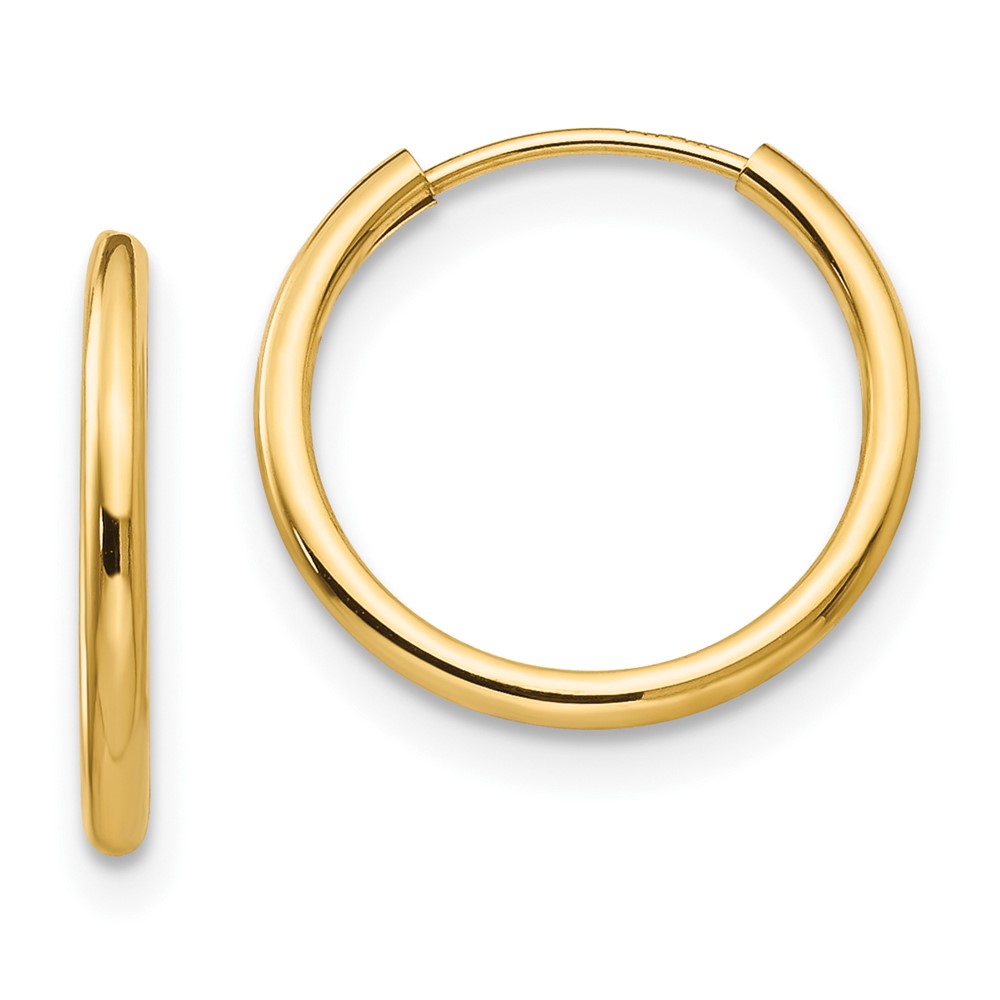 14k Madi K Polished Endless Hoop 3 Pair Earring Set (SE1293)