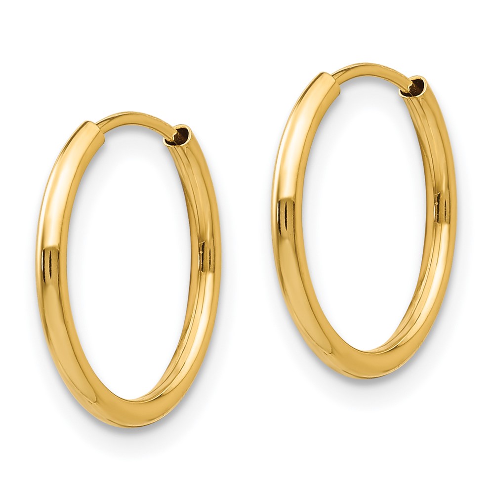 14k Madi K Polished Endless Hoop 3 Pair Earring Set (SE1293)