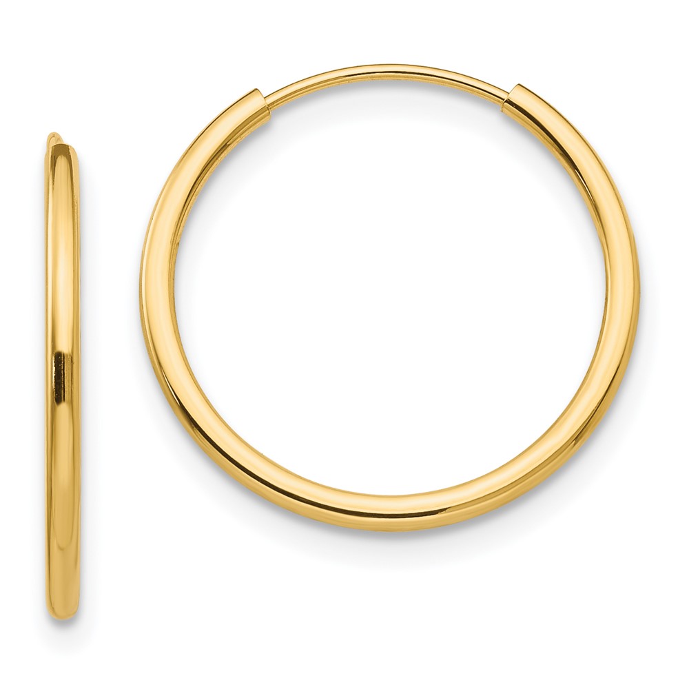 14k Madi K Polished Endless Hoop 3 Pair Earring Set (SE1293)
