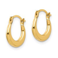 14K Yellow Gold Madi K Small 1.6x 12mm Hoop Earrings view 2