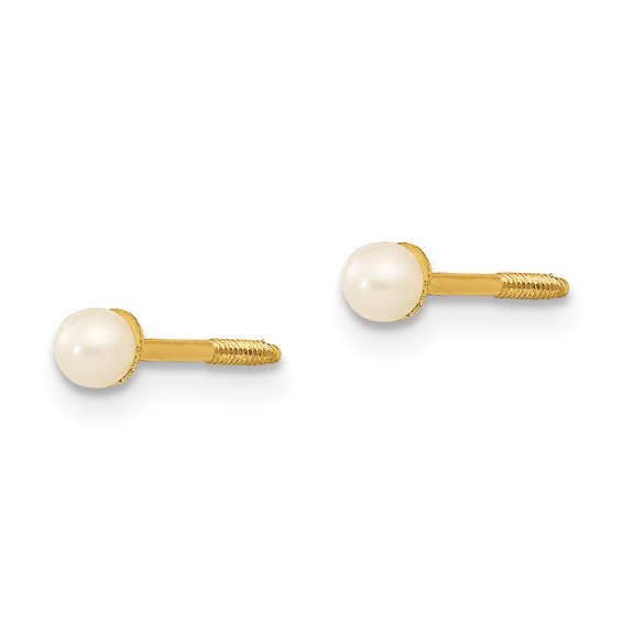 Madi K® Gold FWC Button Pearl Post Earrings