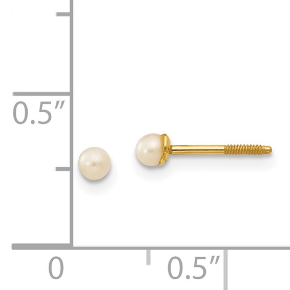Madi K® Gold FWC Button Pearl Post Earrings