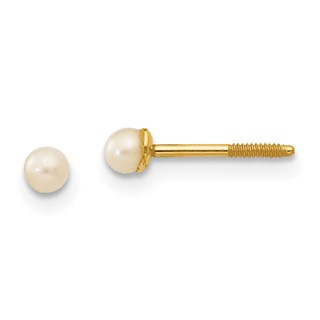 Madi K® Gold FWC Button Pearl Post Earrings