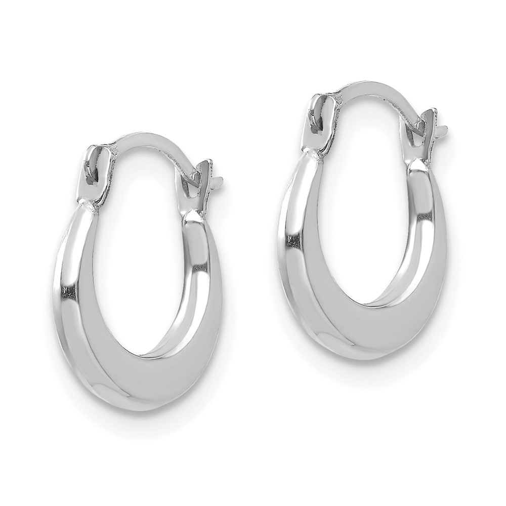 14k White Gold Madi K Small Hoop Earrings (SE1726)