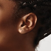 14K Rose Gold Madi K 6.00mm Heart Post Earrings view 3