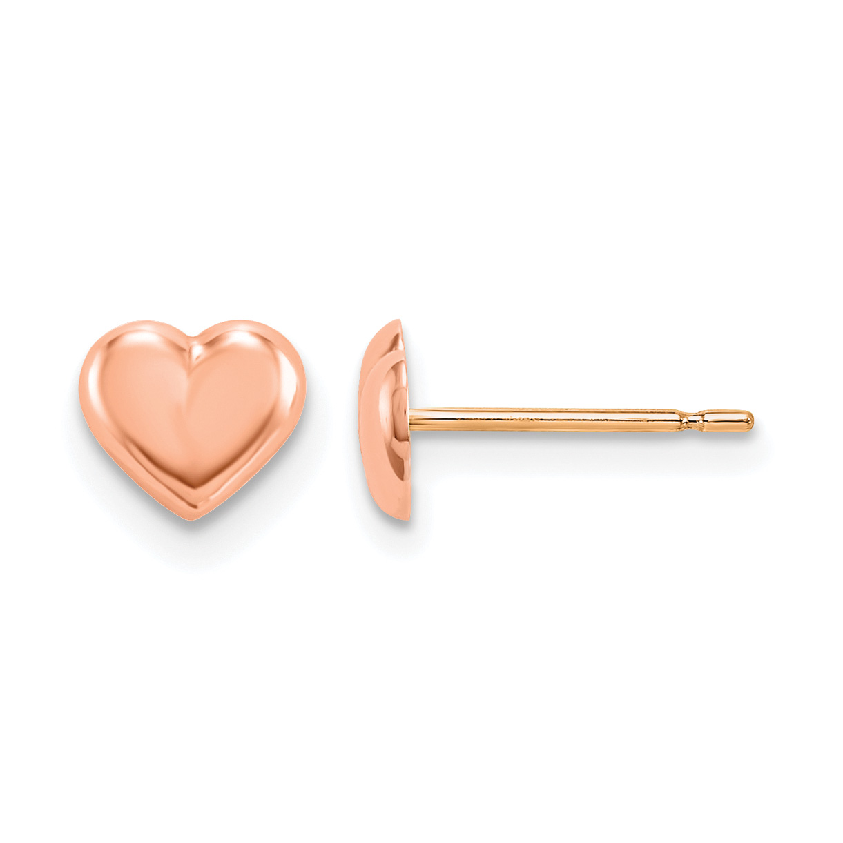 14k Madi K Rose Gold Heart Post Earrings (SE1731)