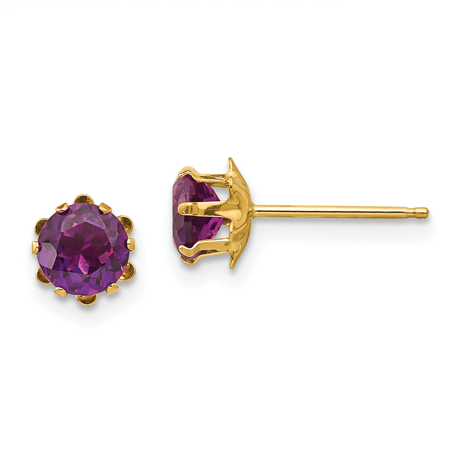 14k Madi K 5mm CZ Birthstone (Jun) Earrings (SE176)