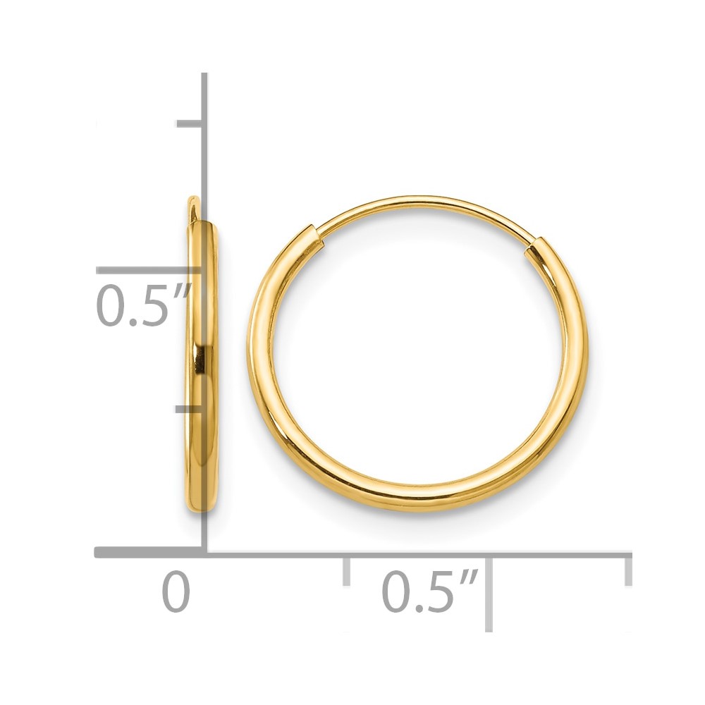 14k Madi K Endless Hoop Earrings (SE185)