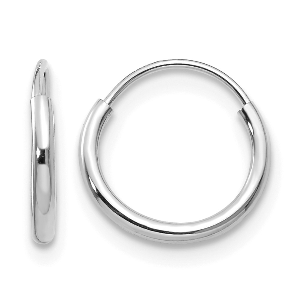 14k White Gold Madi K Endless Hoop Earrings (SE189)