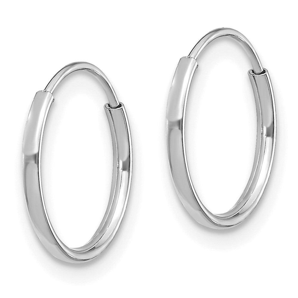 14k Madi K White Gold Endless Hoop Earrings (SE190)