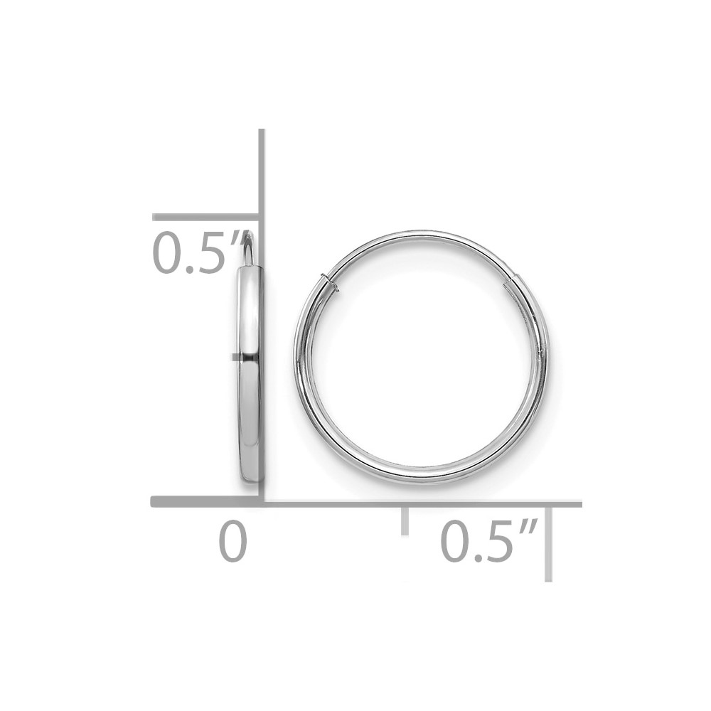 14k Madi K White Gold Endless Hoop Earrings (SE190)