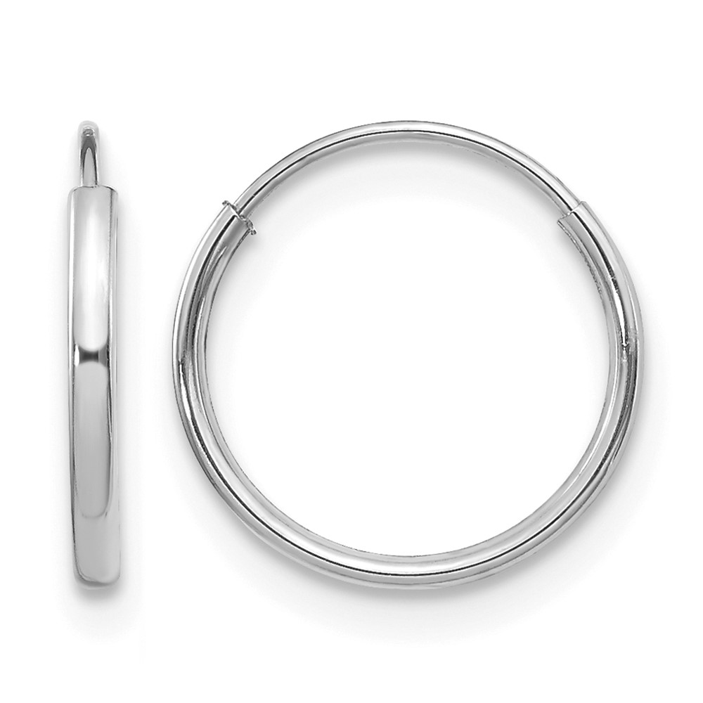 14k Madi K White Gold Endless Hoop Earrings (SE190)