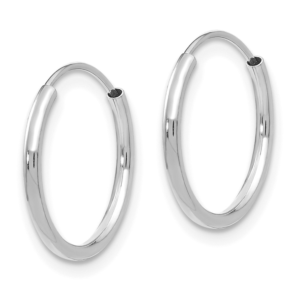 14k Madi K White Gold Endless Hoop Earrings (SE191)