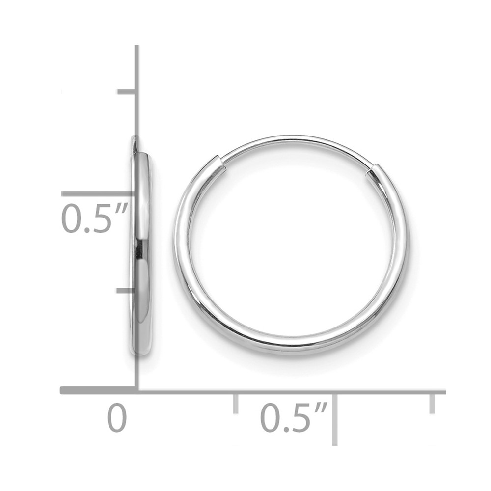 14k Madi K White Gold Endless Hoop Earrings (SE191)