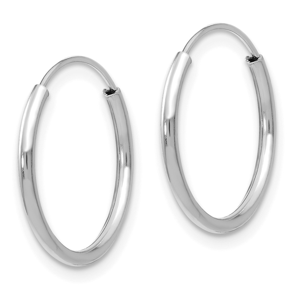 14k Madi K White Gold Endless Hoop Earrings (SE192)