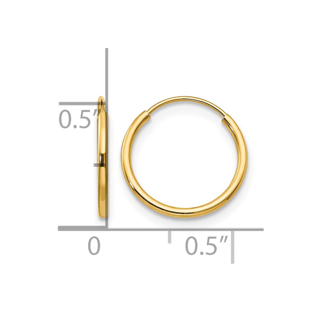 14k Madi K Endless Hoop Earrings (SE194)
