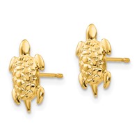 14K Yellow Gold Madi K Turtle Post Earrings view 2