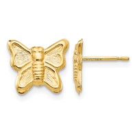 14K Yellow Gold Madi K Butterfly Post Earrings view 1
