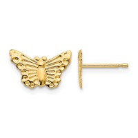14K Yellow Gold Madi K Butterfly Post Earrings view 1