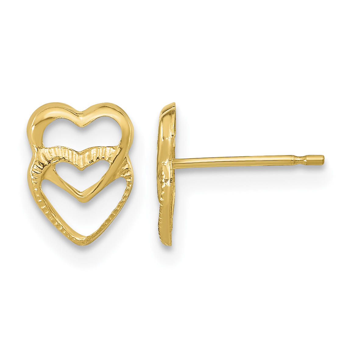 14k Madi K Hearts Post Earrings (SE2035)