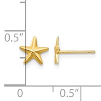 14K Yellow Gold Madi K Star Post Earrings view 4