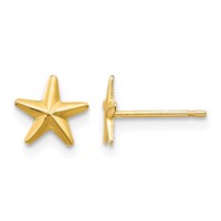 14K Yellow Gold Madi K Star Post Earrings view 1