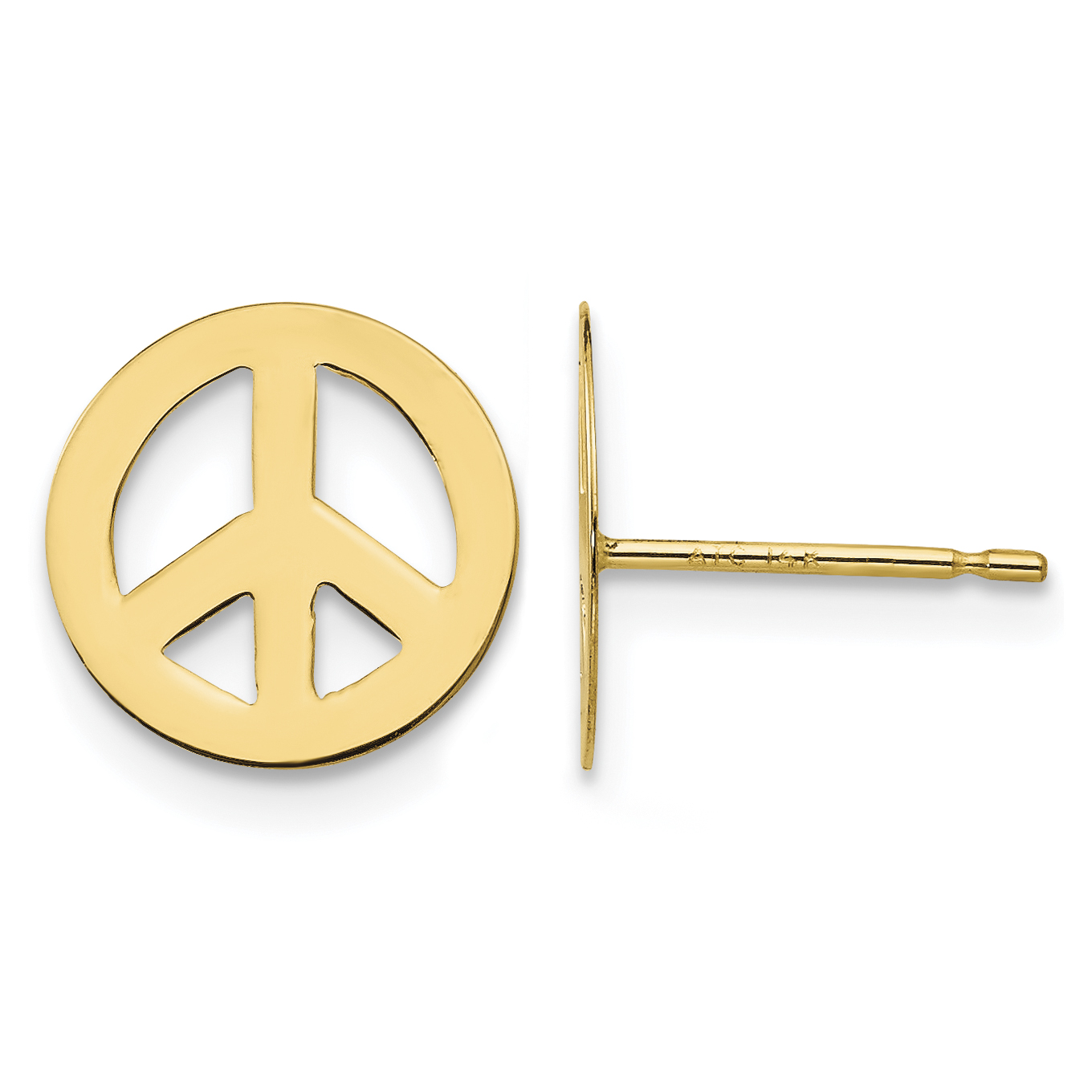 14k Madi K Peace Sign Post Earrings (SE2039)