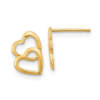 14k Madi K Hearts Childrens Post Earrings
