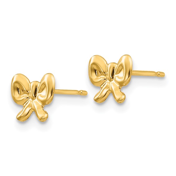 14k Madi K Bow Childrens Post Earrings