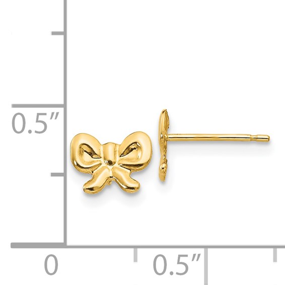 14k Madi K Bow Childrens Post Earrings
