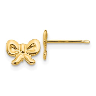 14k Madi K Bow Childrens Post Earrings