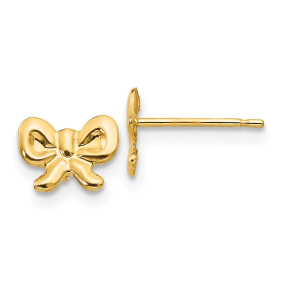 14k Madi K Bow Childrens Post Earrings