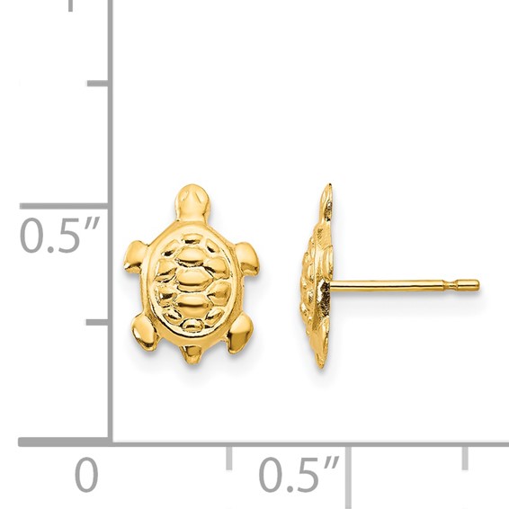 14k Madi K Turtle Childrens Post Earrings