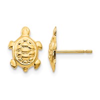 14K Yellow Gold Madi K Turtle Post Earrings view 1
