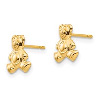 14K Madi K Teddy Bear Post Earrings view 2