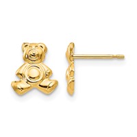 14K Madi K Teddy Bear Post Earrings view 1