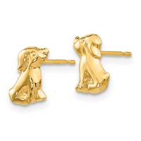 14K Yellow Gold Madi K Dog Post Earrings view 2