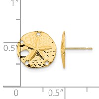 14K Madi K Sand Dollar Post Earrings view 4