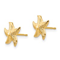 14K Yellow Gold Madi K Starfish Post Earrings view 2