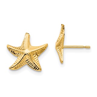14k Madi K Starfish Childrens Post Earrings